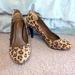 Liz Claiborne Leopard Print High Heels - Leather - Size 7